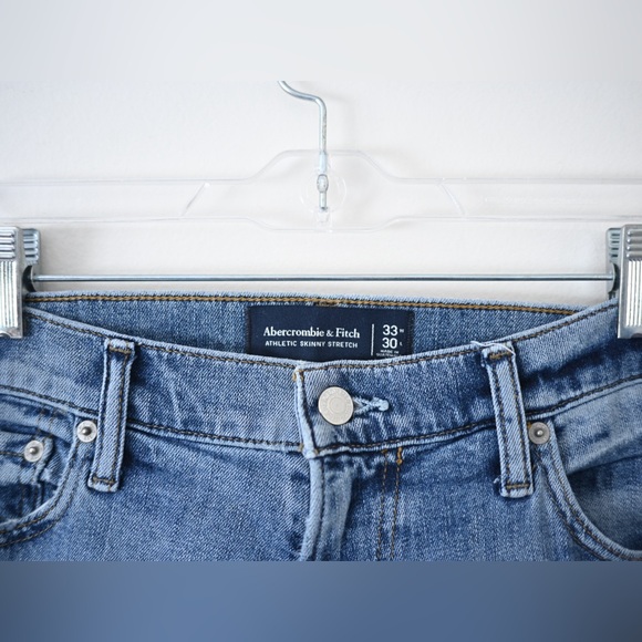 Abercrombie & Fitch Men’s Athletic Skinny Stretch Distressed Jeans 33wx30L - Picture 2 of 13